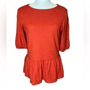 Banana Republic peplum short balloon sleeve top size Small